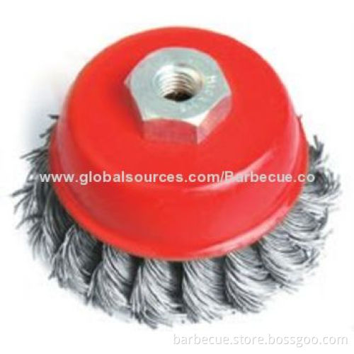 BBQ tool sets/Crimped Cup Brushes, Used for Industrial Purpose, 12,500rpm Maximum Speed